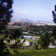 Vue dur l'usine de nickel Nouméa 